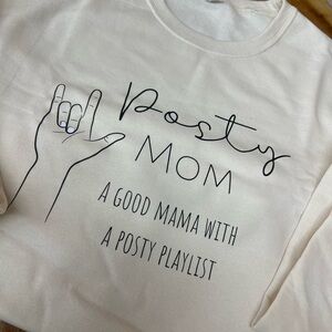 Cream 'Posty Mom' Graphic Sweatshirt